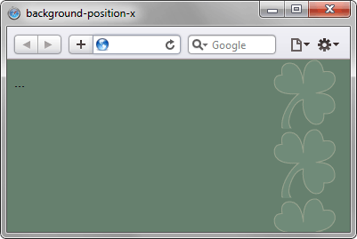 Положение фона, заданное в процентах