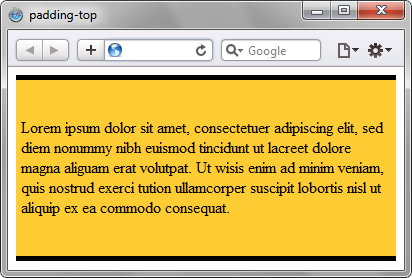 Применение свойства padding-top