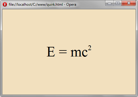 Результат в браузере Opera 11